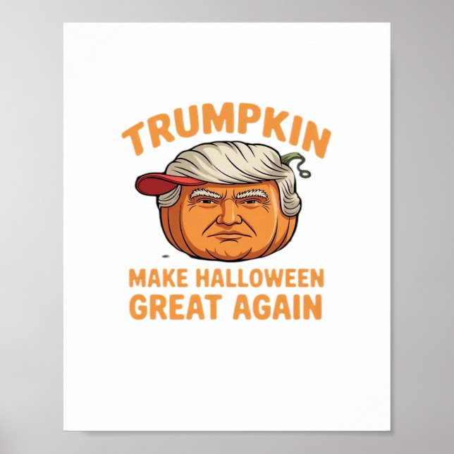 Halloween Trumpkin - Spooky Parody-Zitat für Hallo Poster (Vorne)