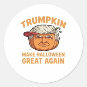 Halloween Trumpkin - Spooky Parody-Zitat für Hallo Runder Aufkleber