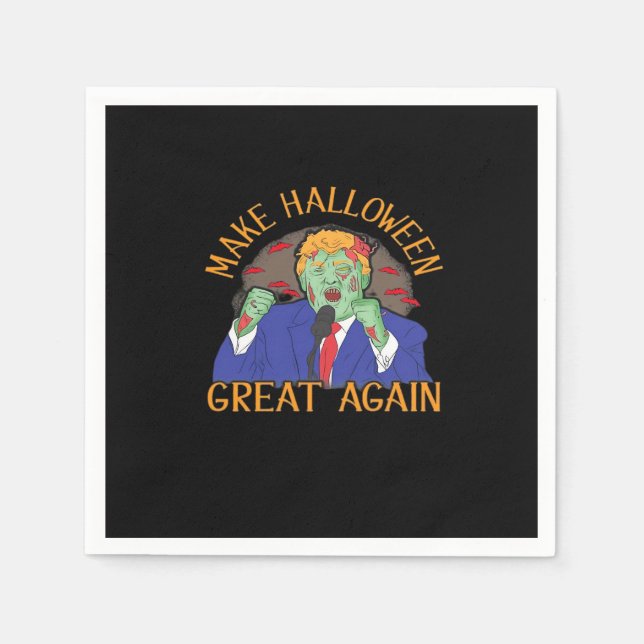 Halloween Trumpkin Tri-Blend Serviette (Vorderseite)