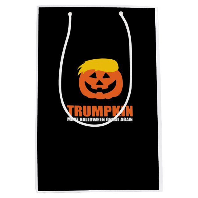 Halloween Trumpkin V2 Mittlere Geschenktüte (Vorderseite)