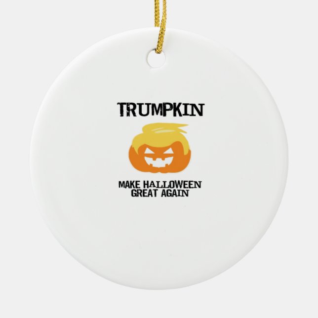 Halloween Trumpkin V3 Keramik Ornament (Vorne)