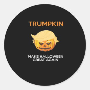 Halloween Trumpkin V4 Runder Aufkleber