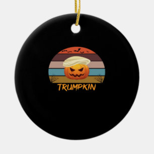 Halloween Trumpkin Vintag Keramik Ornament