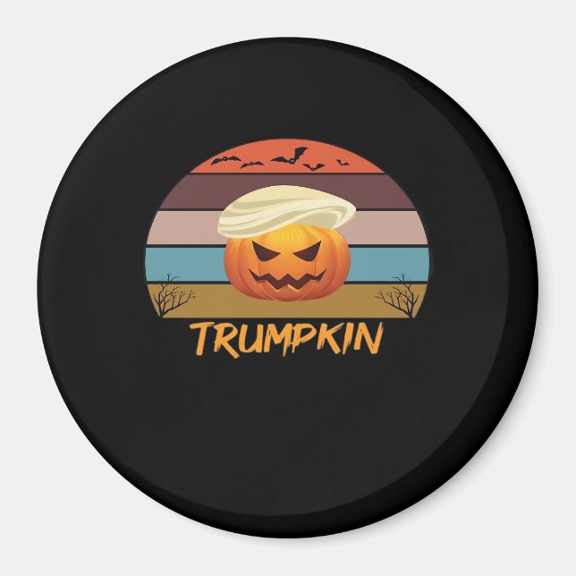 Halloween Trumpkin Vintag Magnet (Vorne)