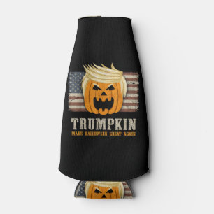 Halloween Trumpkin Vintage US-Flag Flaschenkühler