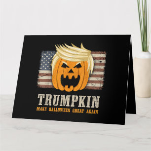 Halloween Trumpkin Vintage US-Flagge Lustig Karte