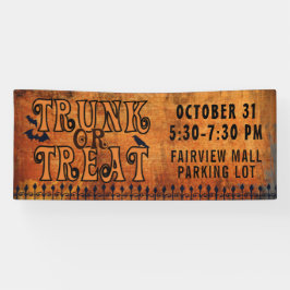 Halloween TRUNK ODER LECKEREI Black Orange Persona Banner