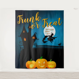 Halloween Trunk oder Leckerei Foto Hintergrund Wandteppich