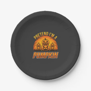 Halloween Tu So Als Ob Ich Ein Kürbis-Jack OLanter Pappteller