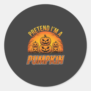 Halloween Tu So Als Ob Ich Ein Kürbis-Jack OLanter Runder Aufkleber