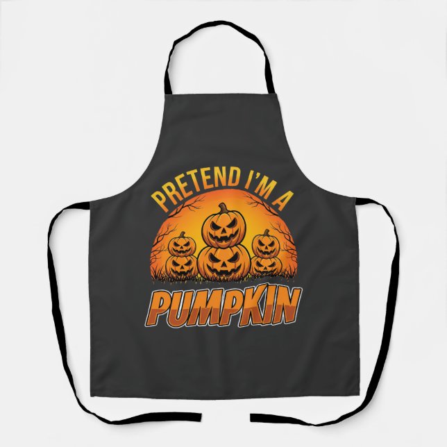 Halloween Tu So Als Ob Ich Ein Kürbis-Jack OLanter Schürze (Vorderseite)