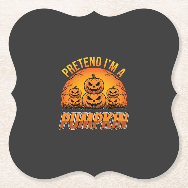 Halloween Tu So Als Ob Ich Ein Kürbis-Jack OLanter Untersetzer (Vorderseite)