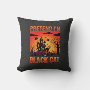 Halloween Tu So Als Schwarze Katze Spukhaus Grap Kissen