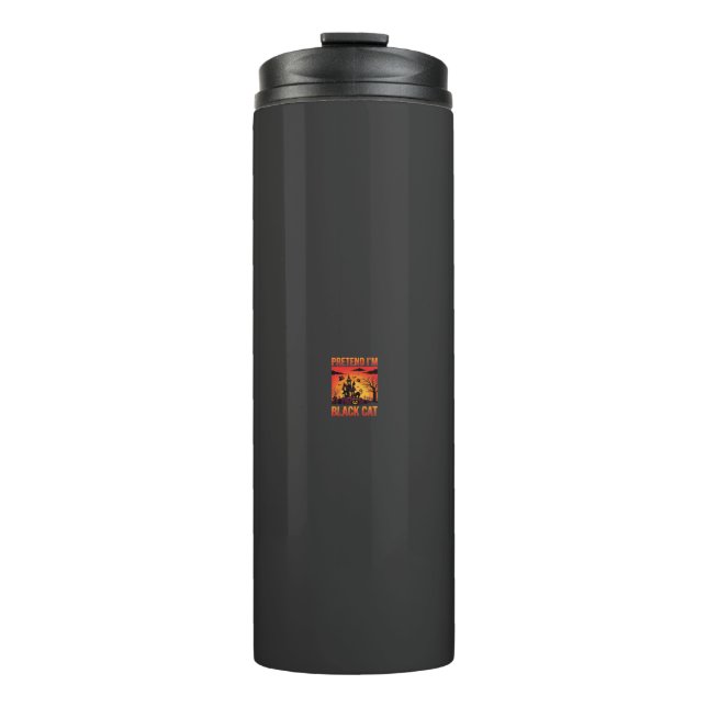 Halloween Tun Sie so, als wäre ich eine schwarze K Thermosbecher (Vorderseite)