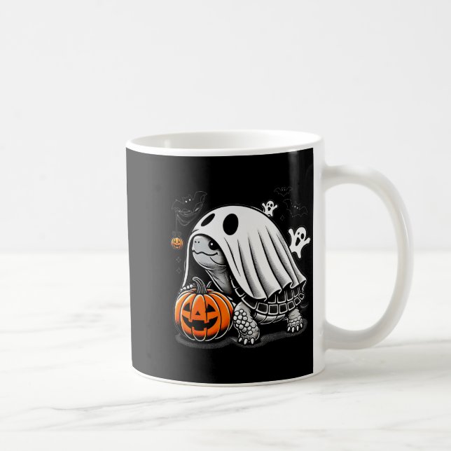 Halloween Turtle Ghost Pumpkin Costume Terran Tort Kaffeetasse (Rechts)