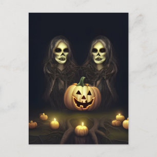 Halloween Twins Postkarte
