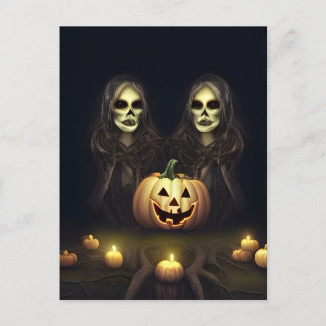 Halloween Twins Postkarte (Vorderseite)