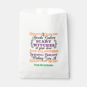 Halloween Typografie-Goodie-Beutel - Halloween-Spr Geschenktütchen
