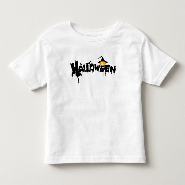 Halloween Typografie Kleinkind T-shirt (Vorderseite)