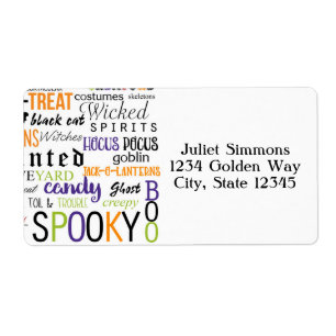 Halloween-Typografie-Spaß-Party-Geschenk-Aufkleber