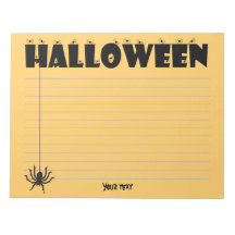 Halloween Typografy Spiders Orange/Schwarz