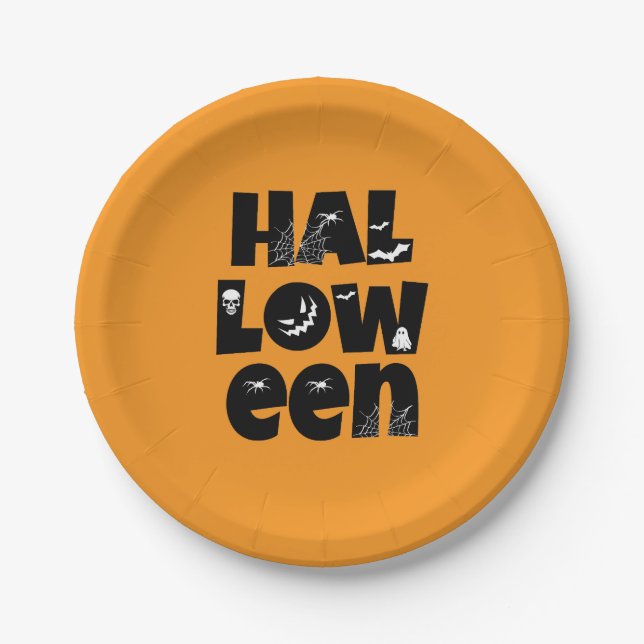 Halloween Typography Pappteller