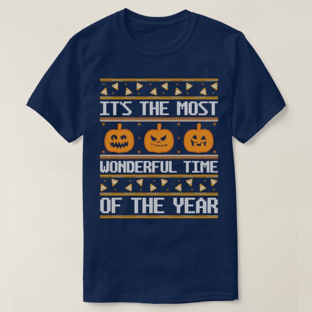 Halloween Ugly Sweater T-Shirt (Design vorne)