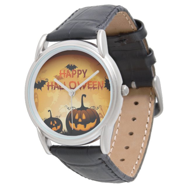 Halloween-Uhr Armbanduhr (Schrägansicht)