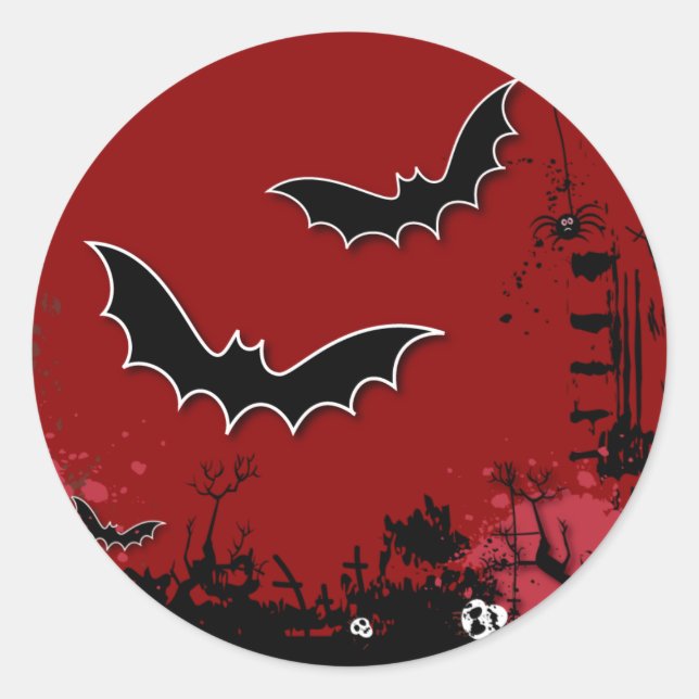 Halloween Umschlag Aufkleber Stickers (Vorderseite)