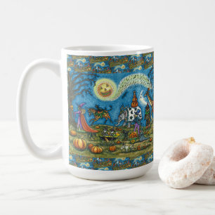 HALLOWEEN-UMZUG Hexen-Giraffe-Bär-Zebra-Skelette Kaffeetasse