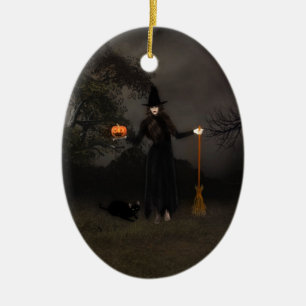Halloween und Black Cat Ornament