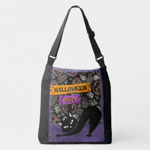 Halloween und Black Cat Tote Tasche