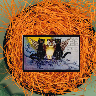 Halloween und Black Cats Karte