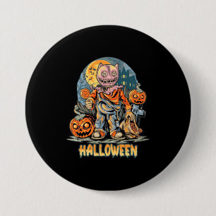 Halloween und Cat Button