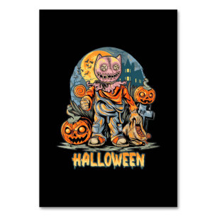 Halloween und Cat Tischnummer
