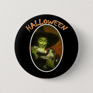 Halloween und fliegender Affe Button