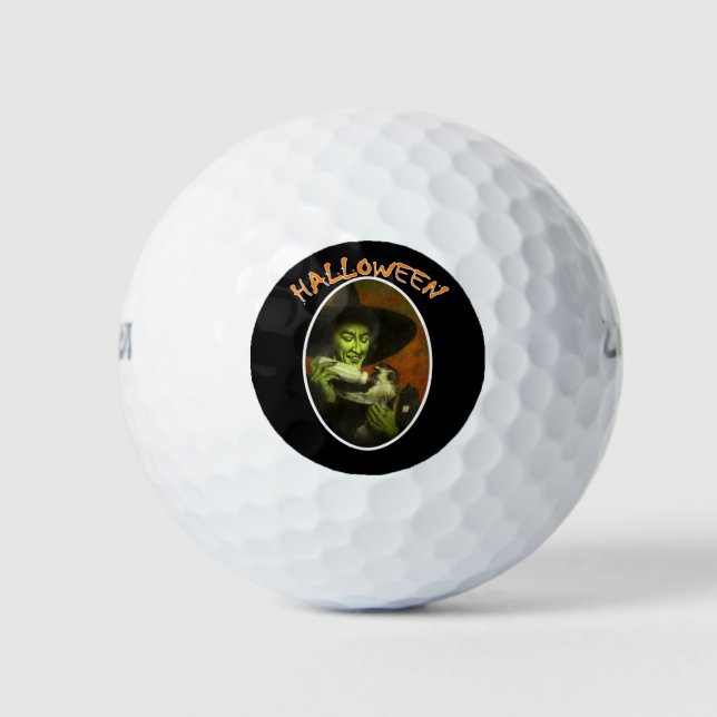 Halloween und fliegender Affe Golfball (Vorderseite)