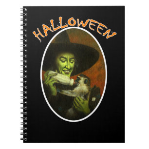 Halloween und fliegender Affe Notizblock