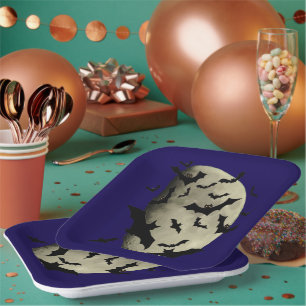 Halloween und Haunting Moon Pappteller