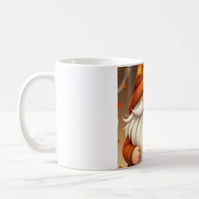 Halloween- und Herbst-Grußkarte Kaffeetasse (Links)