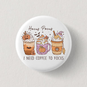 Halloween und Kaffee Button