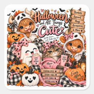 Halloween und süße Dinge Aufkleber