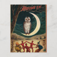 Halloween und Teufel Einladung Postkarte