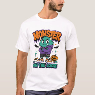 Halloween-Ungeheuer auf freiem Fuß Straßenmonster T-Shirt