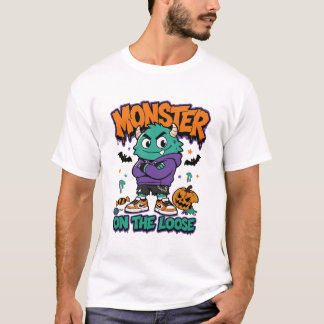 Halloween-Ungeheuer auf freiem Fuß Straßenmonster T-Shirt
