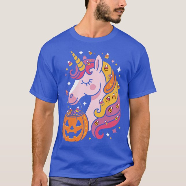 Halloween Unicorn Cute funny T-Shirt (Vorderseite)