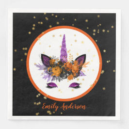 Halloween Unicorn Face Girls Geburtstagsparty Lila Serviette