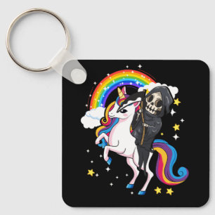 Halloween Unicorn Kostüm Niedlicher Grim Sensenman Schlüsselanhänger