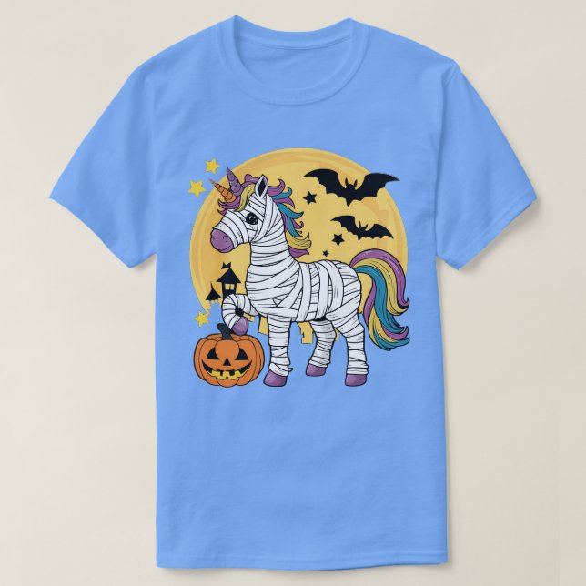 Halloween Unicorn Mummy T-Shirt (Design vorne)