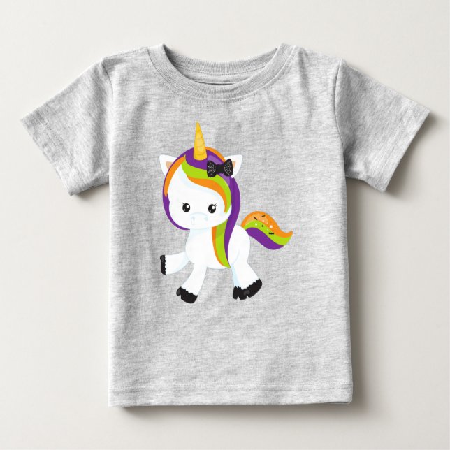 Halloween Unicorn, Niedliches Einhorn, Zaubereinho Baby T-shirt (Vorderseite)